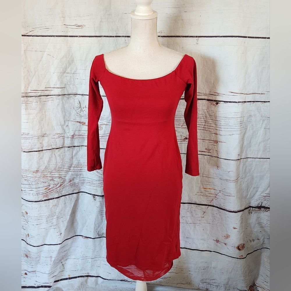 Alice + Olivia Red Sheath Dress Size 4